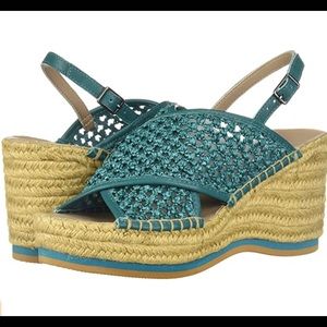 COPY - New Donald Pliner Lotti wedge raffia sandals 8.5